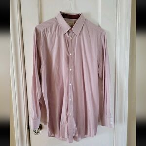 Men's Burberry London Button Up Dress Shirt 17" Neck 34-35" Sleeve